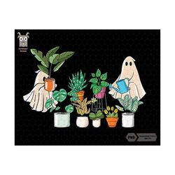 ghost plant lady png, ghost plant png, plant lover gift, halloween ghost, halloween gift, plant lady, plant lover, garde