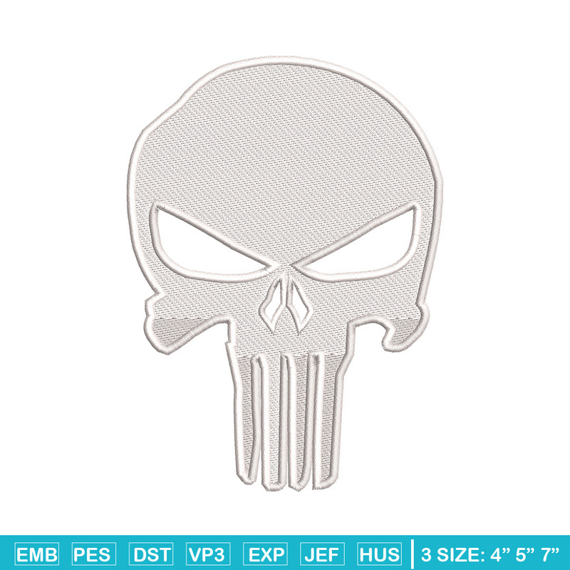 Head skeleton embroidery design, Skeleton embroidery, Emb design, Embroidery shirt, Embroidery file, Digital download.jpg