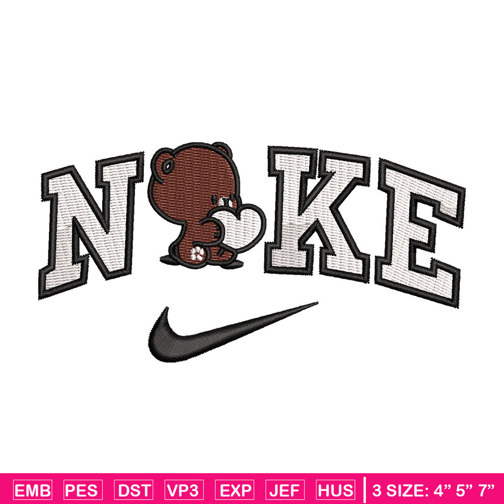 Heart bear nike embroidery design, Bear embroidery, Embroidery file, Embroidery shirt, Nike design, Digital download.jpg