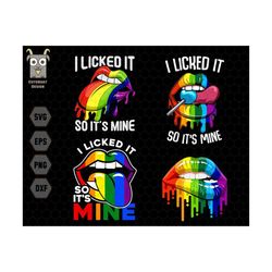 i licked it so it's mine svg bundle, lgbt svg bundle, i licked it svg, rainbow lips svg, say gay svg, equal rights, gay