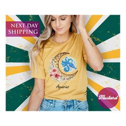 aquarius zodiac t-shirt, birthday zodiac gift shirt, personalized gift, customized gift, horoscope gift shirt, astrology
