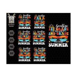 back to school svg bundle, goodbye school hello summer svg, summer svg, 1st, 2nd, 3rd grade, school, first summer svg, o