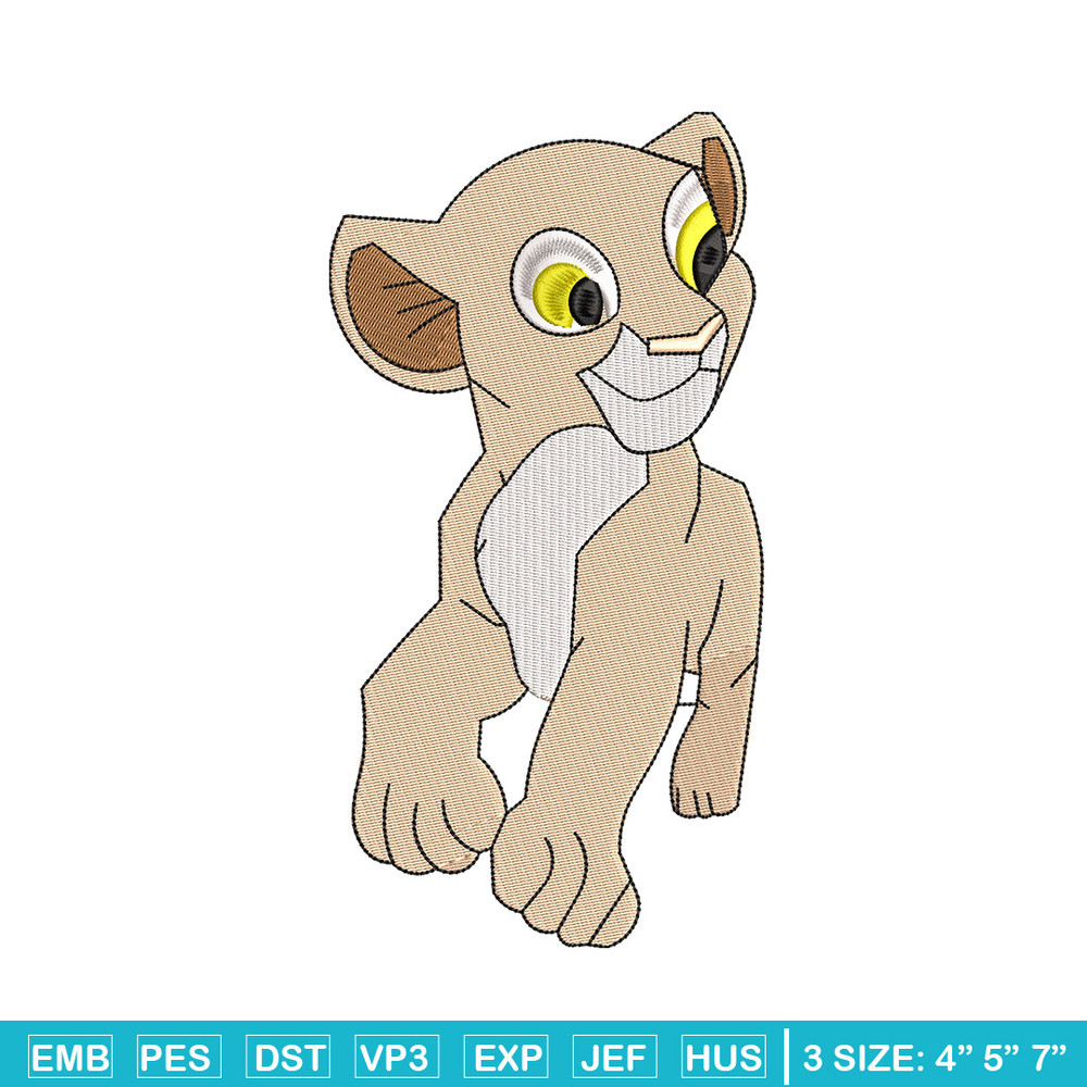 Lion cartoon embroidery design, Lion king embroidery, Emb design, Embroidery shirt, Embroidery file, Digital download.jpg