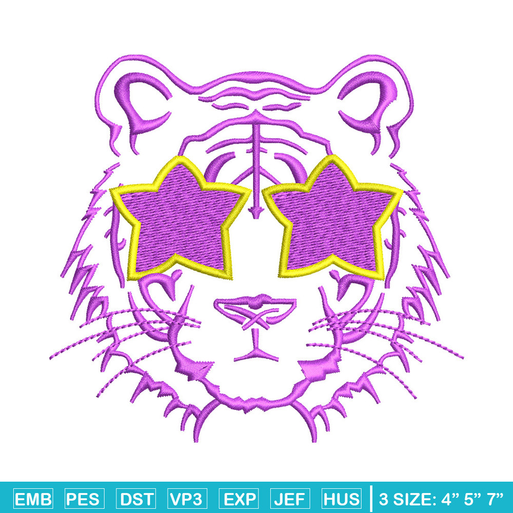 Lion face star embroidery design, Lion embroidery, Embroidery file, Embroidery shirt, Emb design, Digital download.jpg