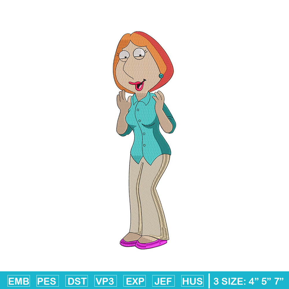 Lois Griffin embroidery design, Family guy embroidery, Embroidery file, Embroidery shirt, Emb design, Digital download.jpg