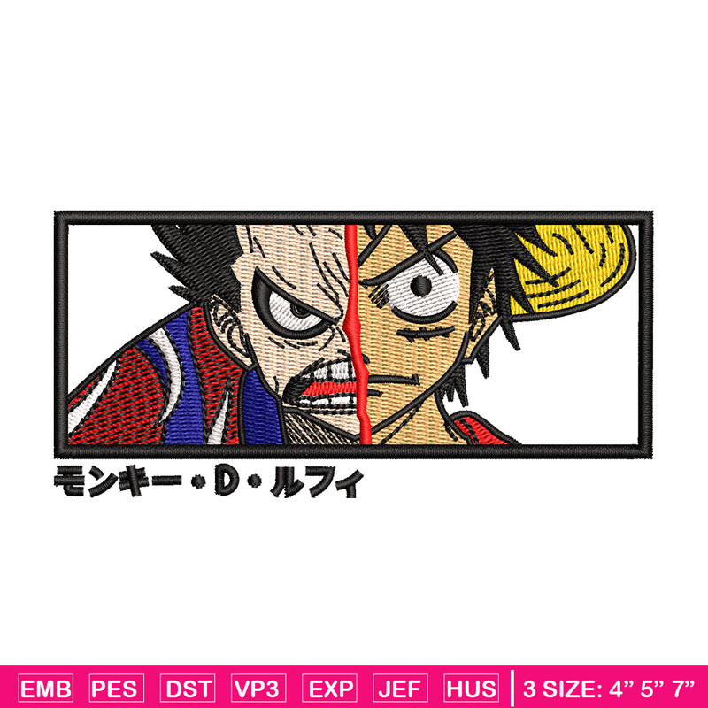 Luffy gear 4 embroidery design, One piece embroidery, Embroidery file, Embroidery shirt, Emb design, Digital download.jpg