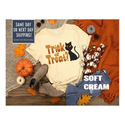 trick or treat shirt, halloween shirt, halloween witches shirt, halloween party, woman's halloween, halloween gift shirt