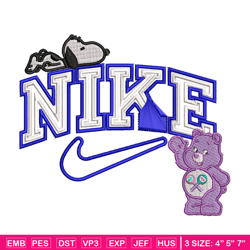 Nike bear dog embroidery design, Cartoon embroidery, Nike design, Embroidery shirt, Embroidery file,Digital download.jpg