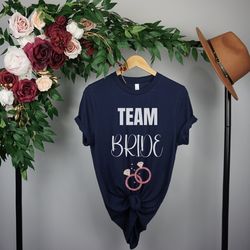 bridal t-shirt, team bride, wedding shirt, engagement gift, bachelorette party, bride to be tee - a950