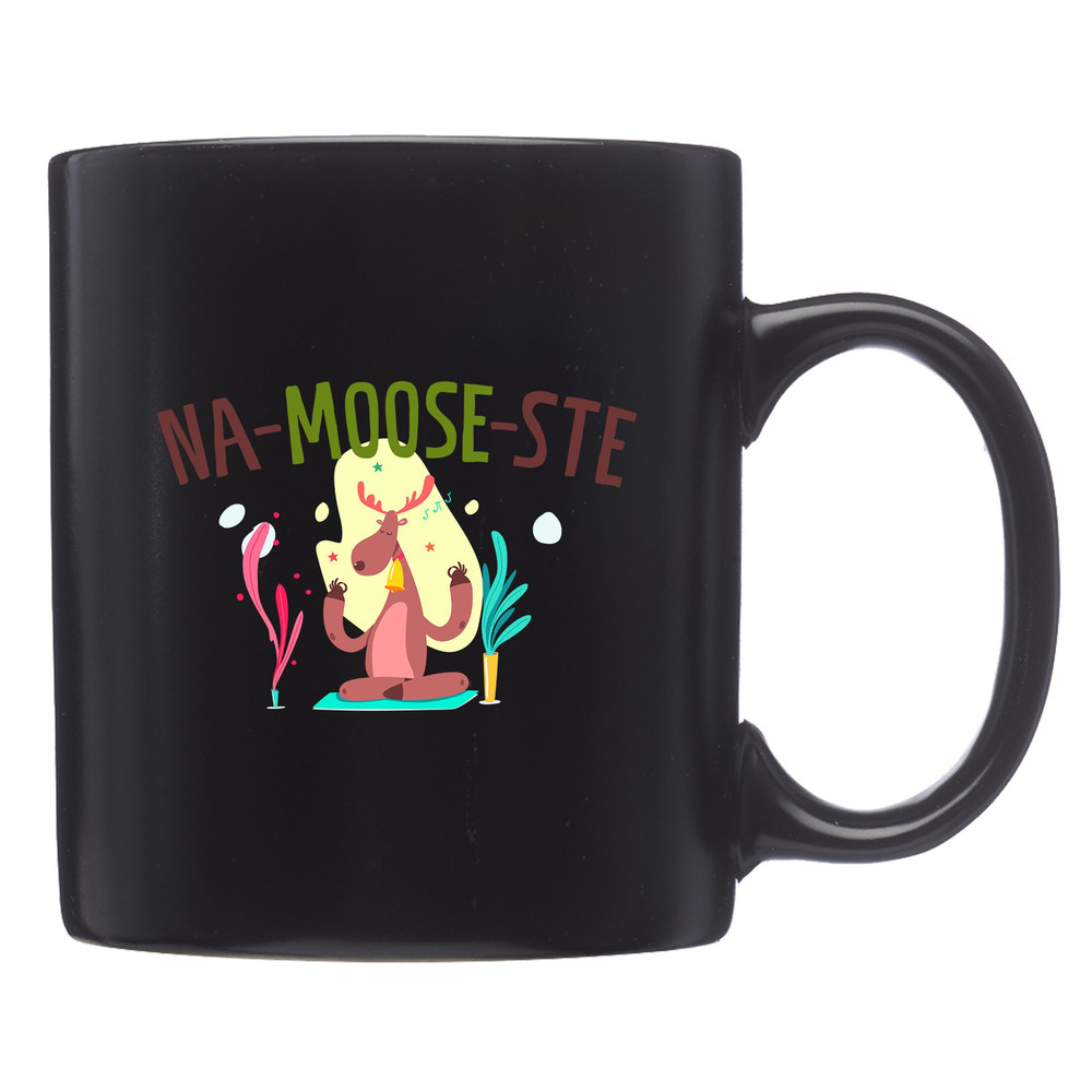 Cute Moose Mug Cute Moose Gift Yoga Mug Yoga Gift Moose Lover Mug Gift For Moose Lover Namaste Mug Namaste Gift Youth Moose Mug - 1.jpg
