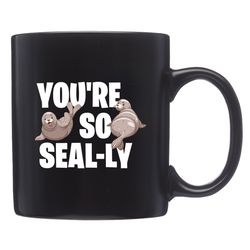 funny seal mug,  funny seal gift,  cute seal mug