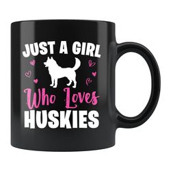 husky girl mug, husky girl gift, husky mug
