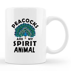 peacock mug, peacock gift, peacock lover mug