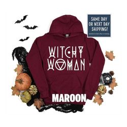 witchy woman hoodie, halloween shirt, halloween witches hoodie, halloween party tee, woman's halloween, funny halloween