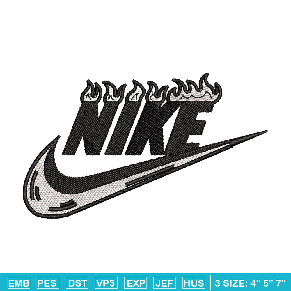 Nike flame embroidery design, Flame embroidery, Nike design, Embroidery shirt, Embroidery file, Digital download.jpg