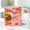 3D Beeing Happy Inflated Bee Mug Wrap, 3D Puffy Honeycomb Bee Mug Wrap Sublimation Design PNG, 3D Daisy Puff Flowers 11oz and 15oz Mug Wrap - 1.jpg