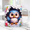 3D Baby Owl Mug Wrap, 3D Cracked Hole Owl Mug Wrap Sublimation Design PNG, 3D Floral 11oz and 15oz Owl Mug Wrap - 1.jpg
