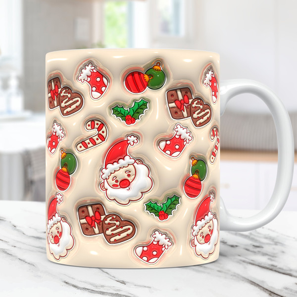 3D Christmas Mug Inflated Christmas Mug, 11oz 15oz Coffee - Inspire Uplift