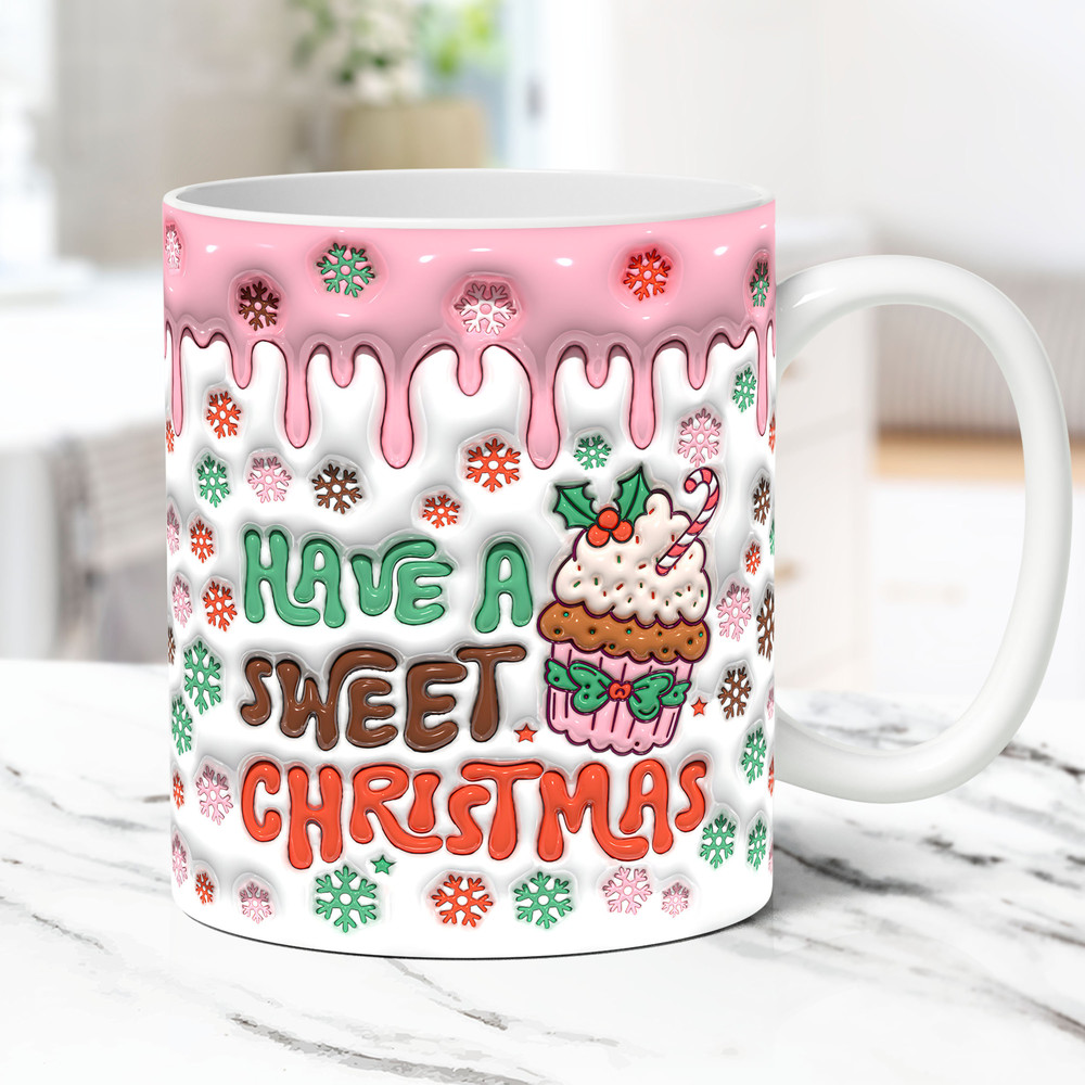 3D Christmas Mug Wrap Inflated Christmas Mug Wrap Sublimation Design PNG Puffy Christmas Mug Press Design 11oz & 15oz Coffee Cup Template - 1.jpg