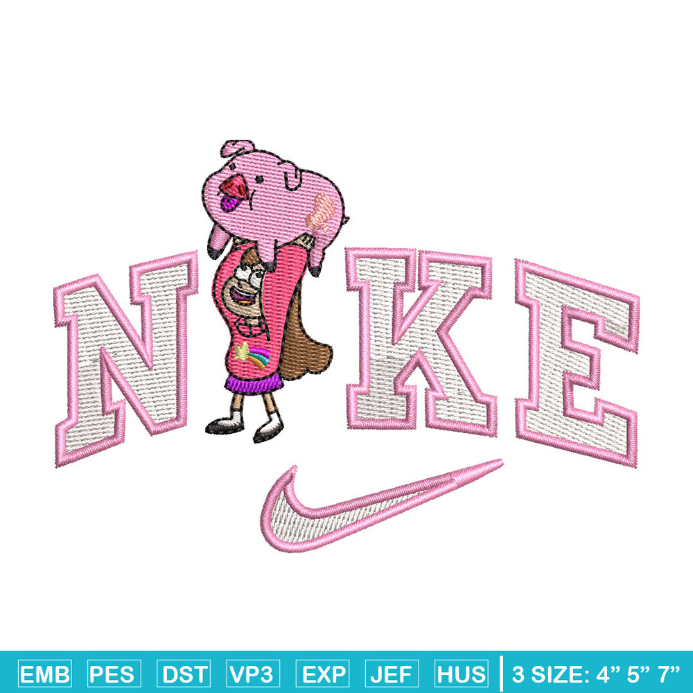 Nike girl pig embroidery design, Nike embroidery, Nike design, Embroidery shirt, Embroidery file,Digital download.jpg