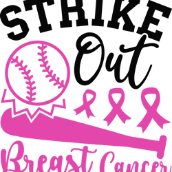 strike out breast cancer svg, breast cancer awareness svg, breast cancer support svg digital download