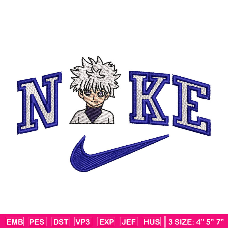 Nike Killua embroidery design, HxH embroidery, Nike design, Embroidery shirt, Embroidery file, Digital download.jpg