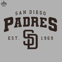 padres san diego est 1969 sublimation png download