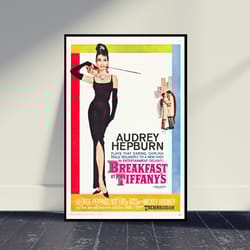 breakfast at tiffany's movie poster wall art, room decor, home decor, art poster for gift, beautiful movie print