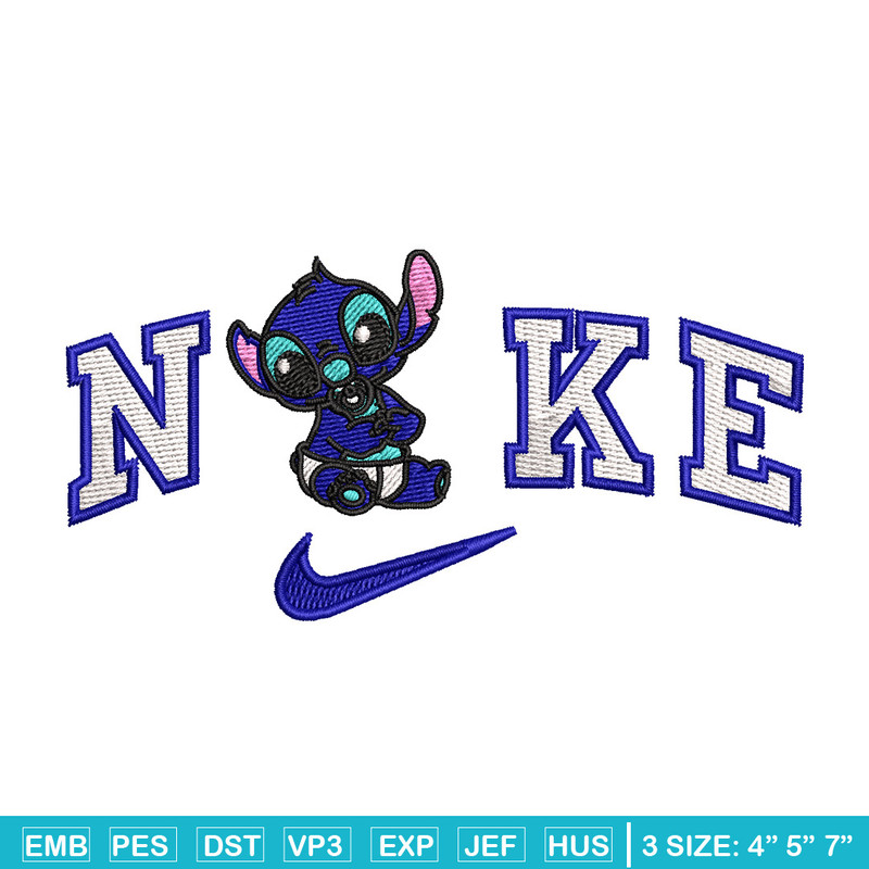 Nike stitch baby embroidery design, Stitch embroidery, Nike design, Embroidery file,Embroidery shirt, Digital download.jpg