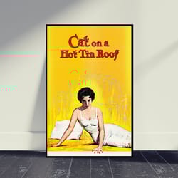 cat on a hot tin roof movie poster wall art, room decor, home decor, art poster for gift, beautiful movie print