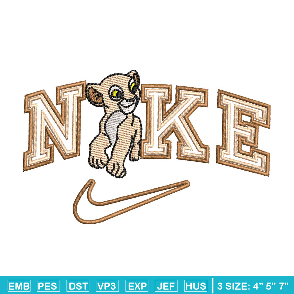 Nike tiger embroidery design, Lion king embroidery, Nike design,Embroidery file,Embroidery shirt,Digital download.jpg