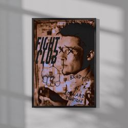 fight club poster  film poster  wall art  wall decor