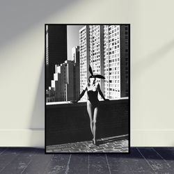 helmut newton character poster wall decor, living room decor, home decor, posters print, art poster for gift