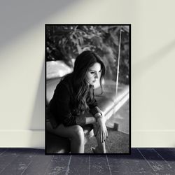lana del rey music poster wall print decor, living room decor, home decor, retro art music poster gift