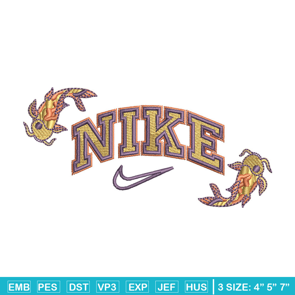 Nike x fish embroidery design, Fish embroidery, Nike design, Embroidery shirt, Embroidery file,Digital download.jpg