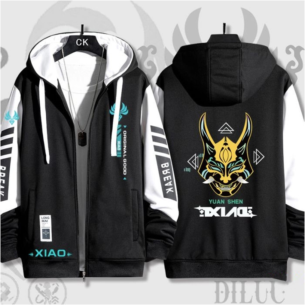 Xiao Genshin Impact All Over Print 3D Hoodie Zip Hoodie, Xiao Genshin Impact Hoodie 3D Zip Hoodie Fleece Hoodie