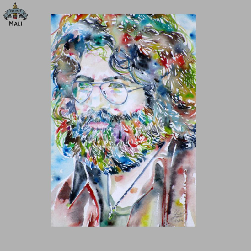 ML0607978-JERRY GARCIA watercolor portrait 2 Sublimation PNG Download.jpg