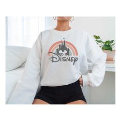 disney rainbow castle sweatshirt, disney vintage hoodie ,disney family vacation sweat, disney castle top, disney trip sw