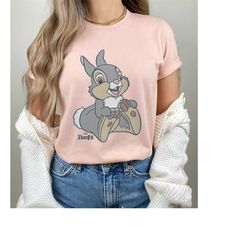 disney bambi thumper big face portrait t-shirt, bambi shirt, disneyland family matching shirt, magic kingdom, wdw epcot