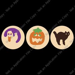 halloween sugar cookie spooky season cat pumpkin boo ghost svg, cat pumpkin svg, cat halloween svg, halloween sugar svg,