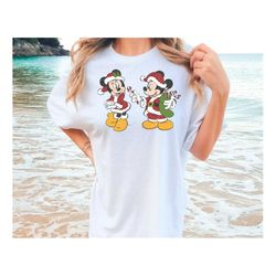 vintage mickey minnie christmas comfort colors shirt, retro disney christmas shirt, disney christmas couple shirts, disn