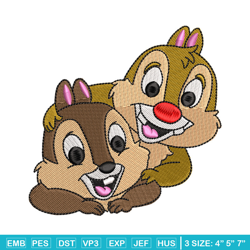 Squirrel cartoon embroidery design, Squirel embroidery, Emb design, Embroidery shirt, Embroidery file, Digital download.jpg