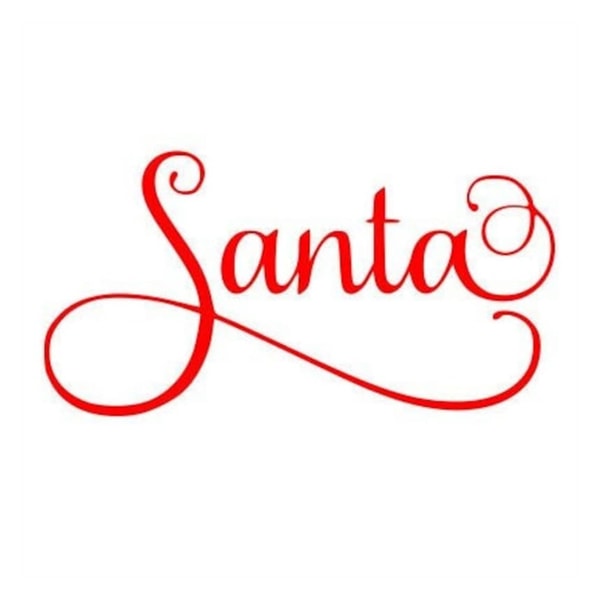 Santa SVG, Christmas SVG, Santa Script Word SVG, Digital Dow | Inspire ...