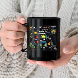 70s jimmy buffett 2000 tour mug, jimmy buffett tour mug, jimmy buffett gift mug