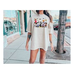 comfort colors disney horror friends shirt, disney horror nights, disney halloween, horror shirt,disney family shirt,mic