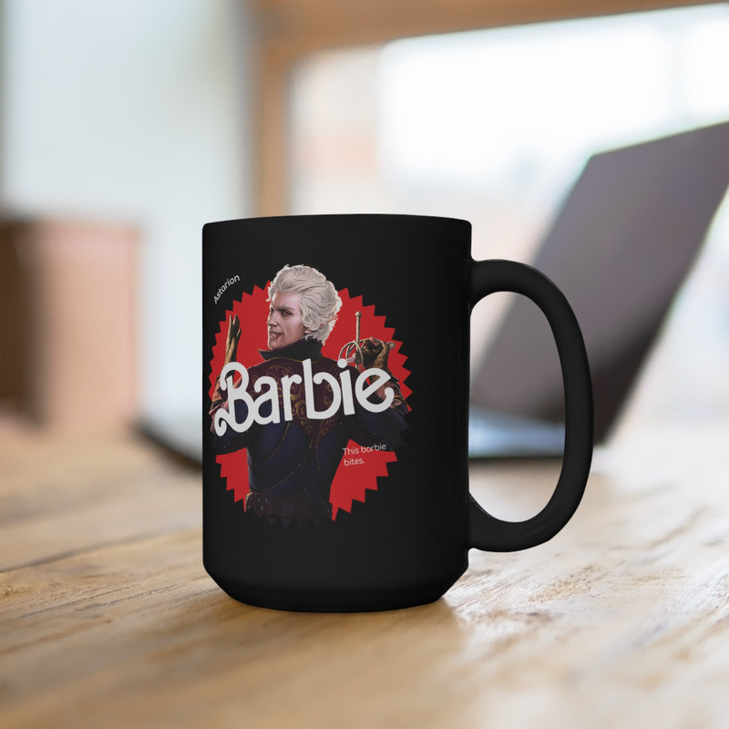 Astarion Barbie Baldurs Gate 3 mug, Baldur's Gate 3 mug, Video Game mug, Outdoor Adventure mug, Game mug for Kids - 3.jpg