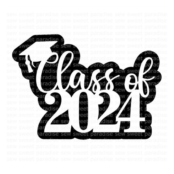 Class of 2024 Shadow SVG, Cake Topper SVG, Digital Download, - Inspire ...