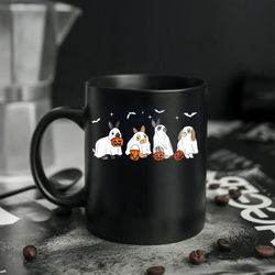 cute bunny mug, ghost bunny mug, halloween mug