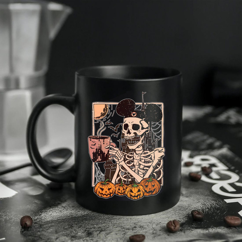 Halloween Mug, Skeleton Coffee Mug, Vintage Skeleton Mug, Spooky Mug, Pumpkin Halloween Mug, Stay Spooky Mug - 1.jpg