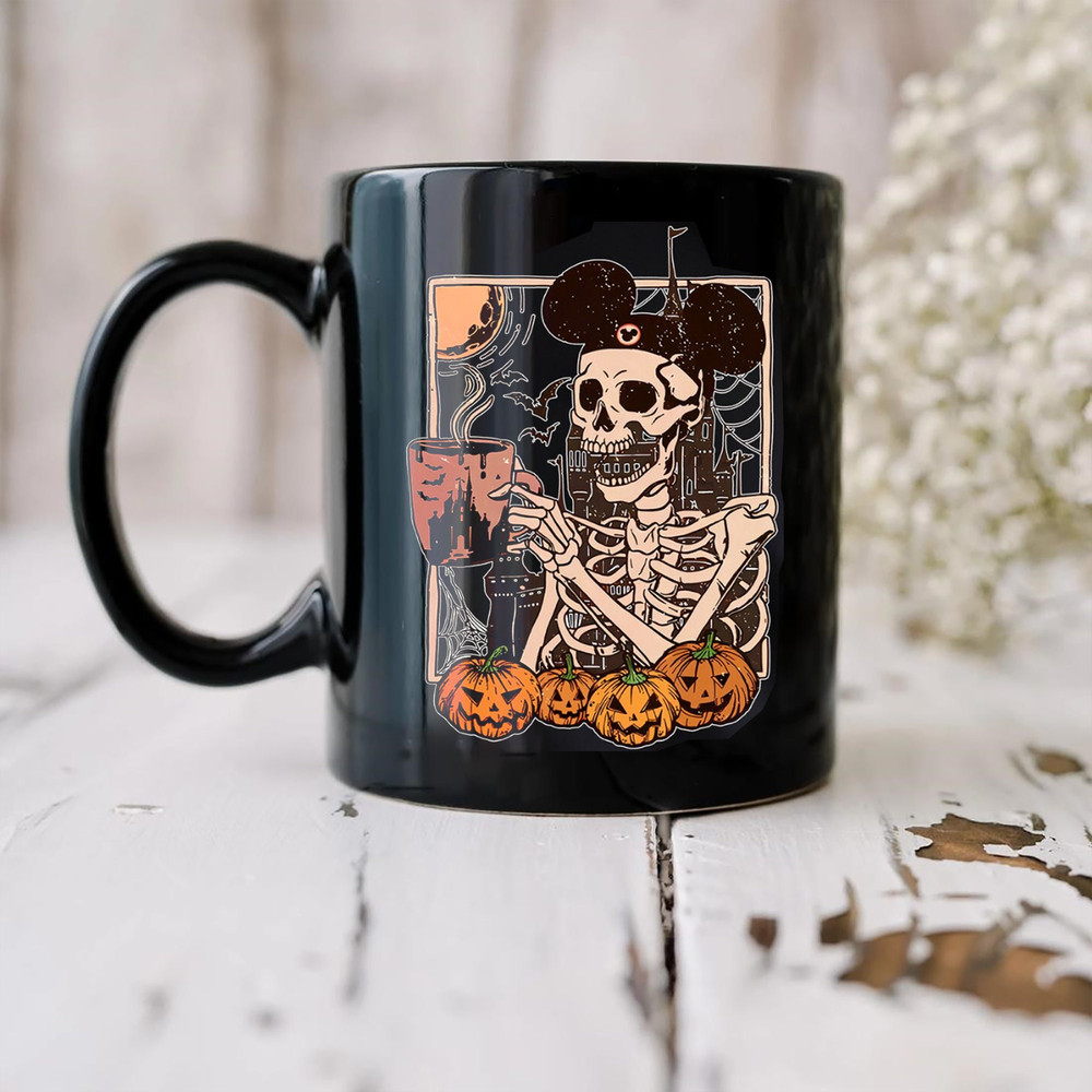 Halloween Mug, Skeleton Coffee Mug, Vintage Skeleton Mug, Spooky Mug, Pumpkin Halloween Mug, Stay Spooky Mug - 2.jpg